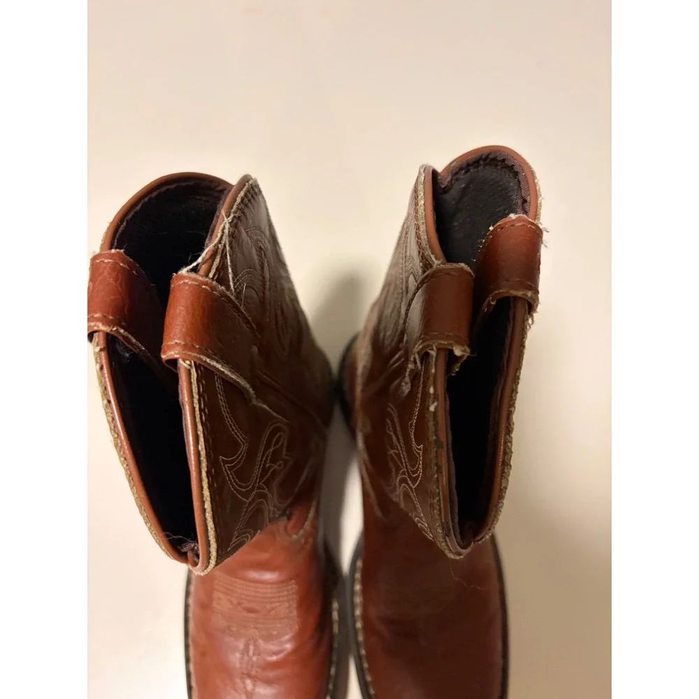 Durango Lil Durango Kids Western Boots Rodeo Brown Square Toe DBT0221S Size 12M